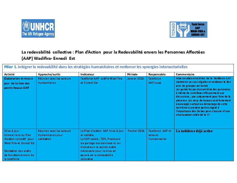 Plan d'action AAP WADIFIRA _ Ennedi Est FV.pdf | Plateforme de ...